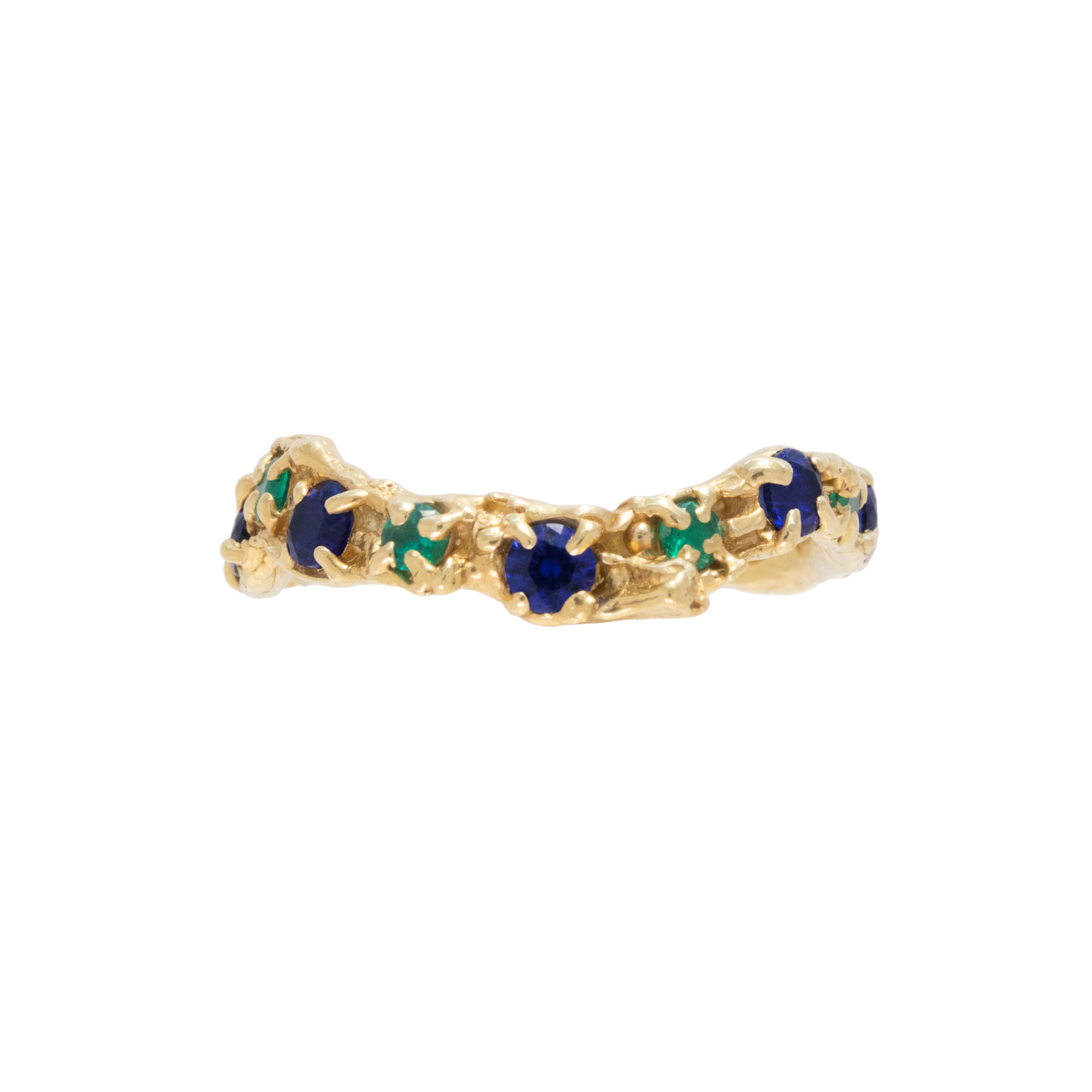 Alba Sapphire Emerald Ring