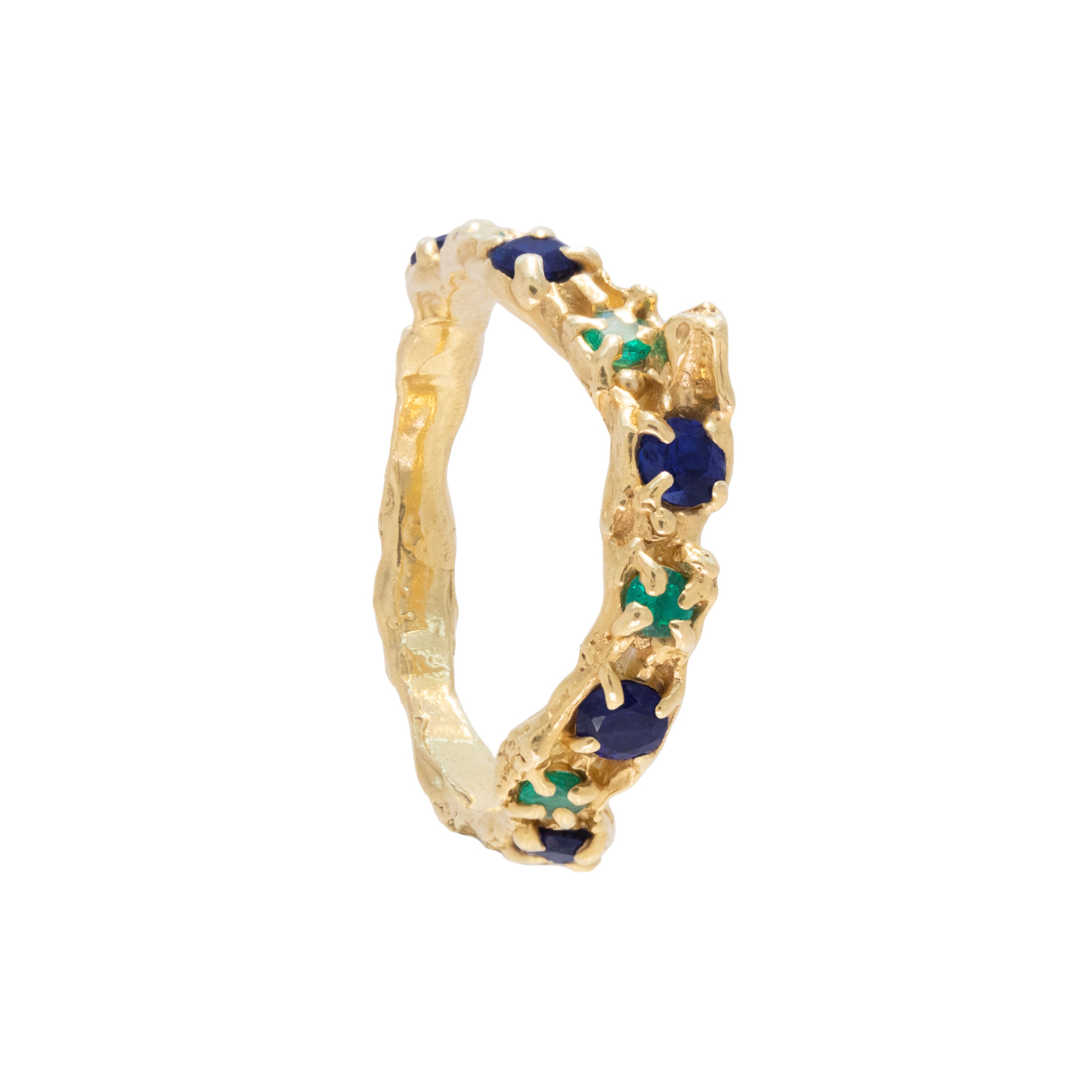 Alba Sapphire Emerald Ring