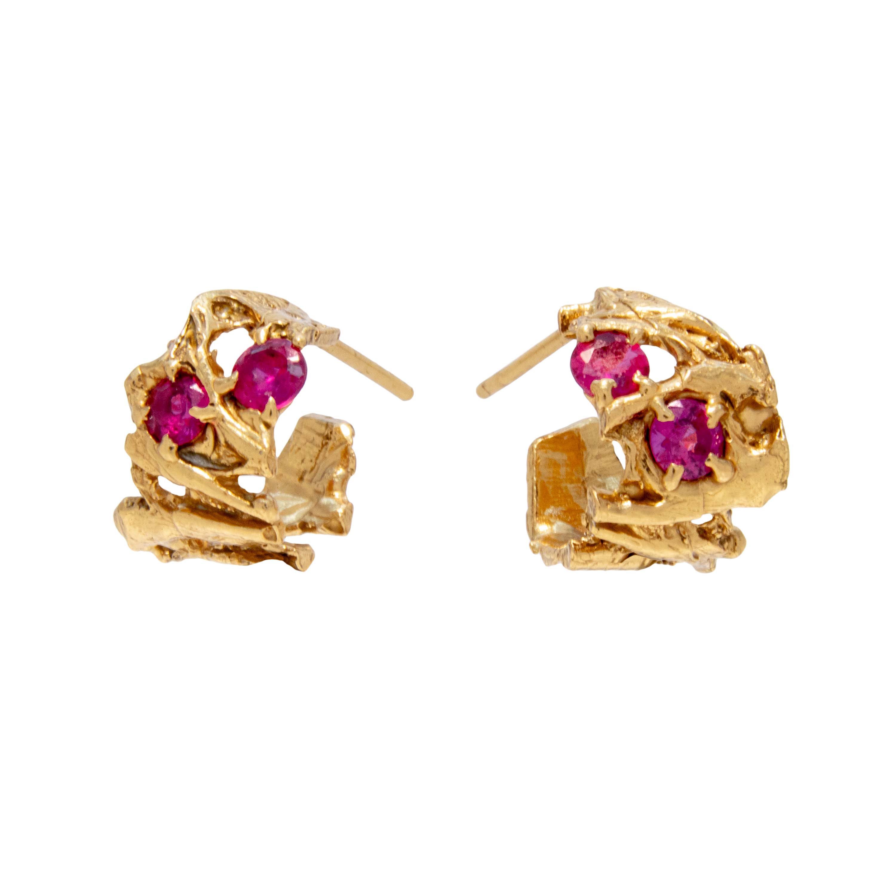 Dila Ruby Earrings