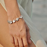 Eda White Sapphire Argenti Recycled Silver Bracelet