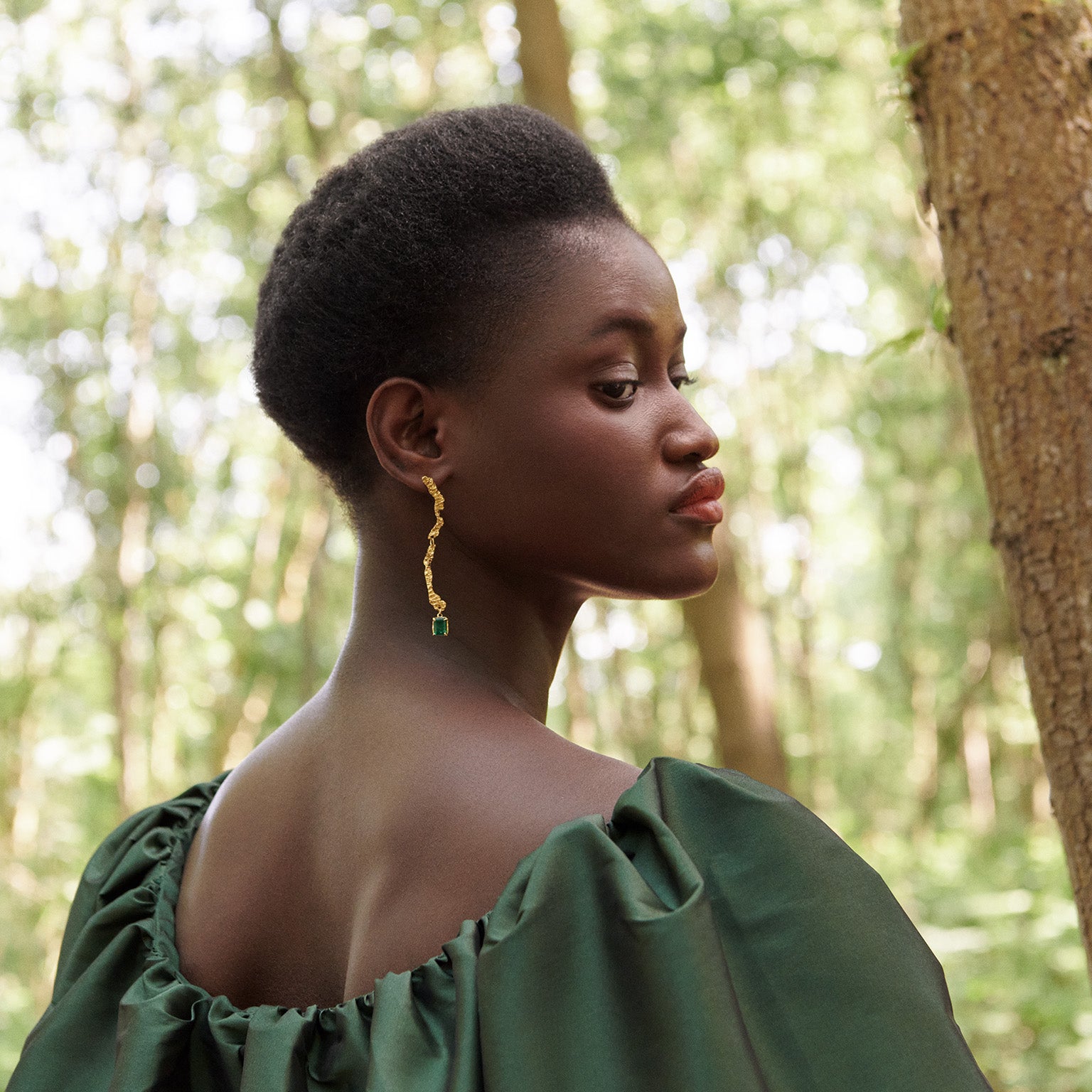 Enoki Emerald Earrings