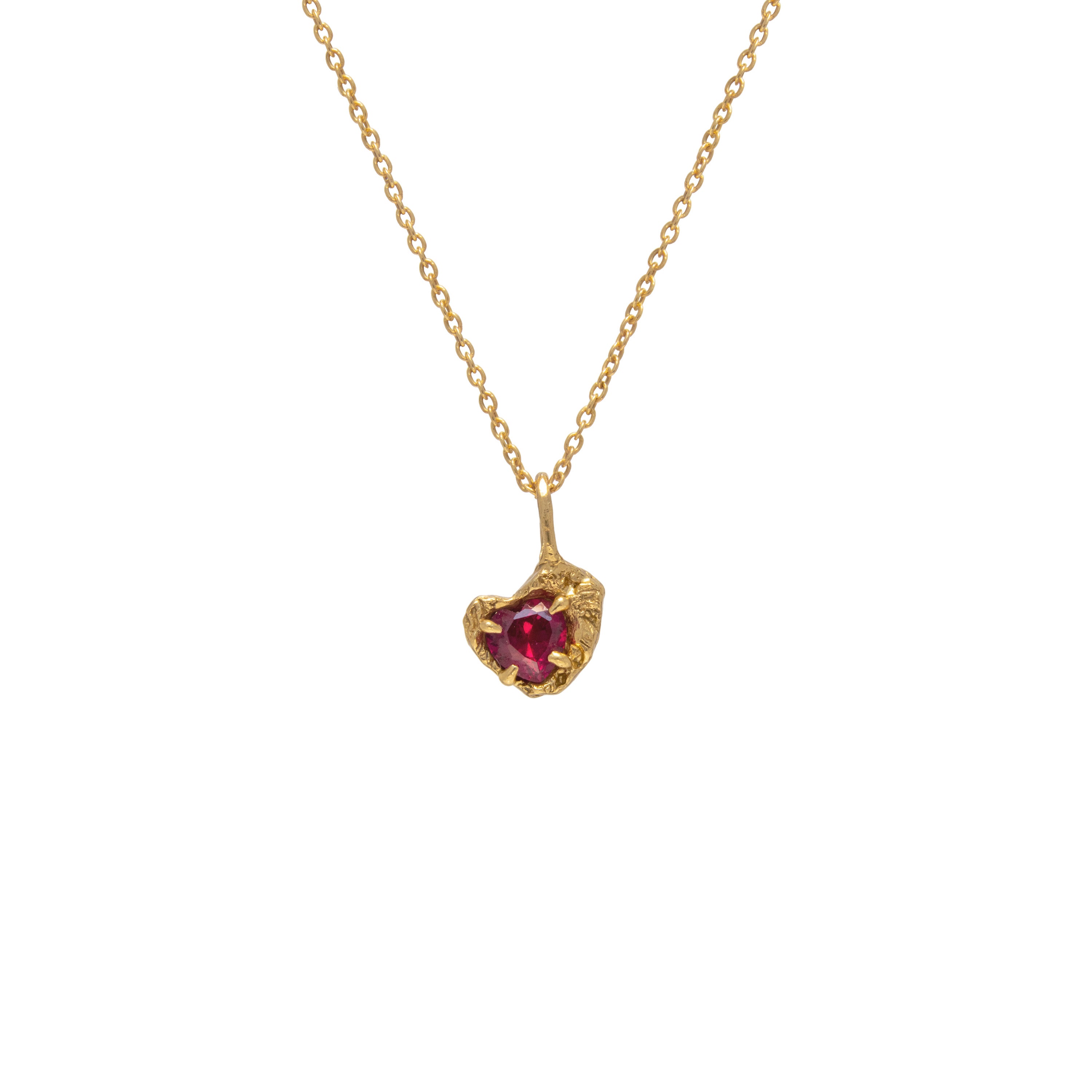 Red Heart Ruby Pendant