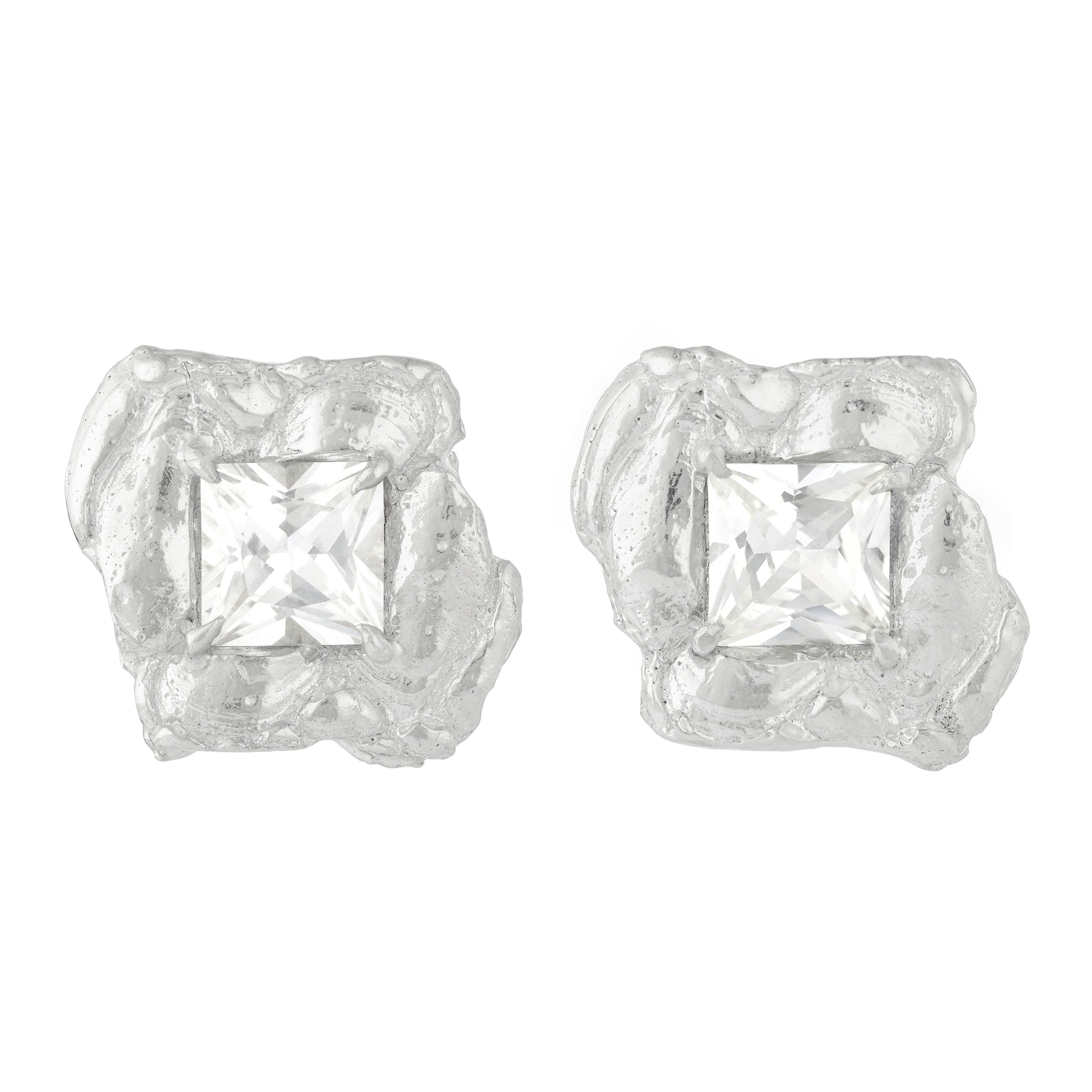 Jaqi White Sapphire Argenti Earrings