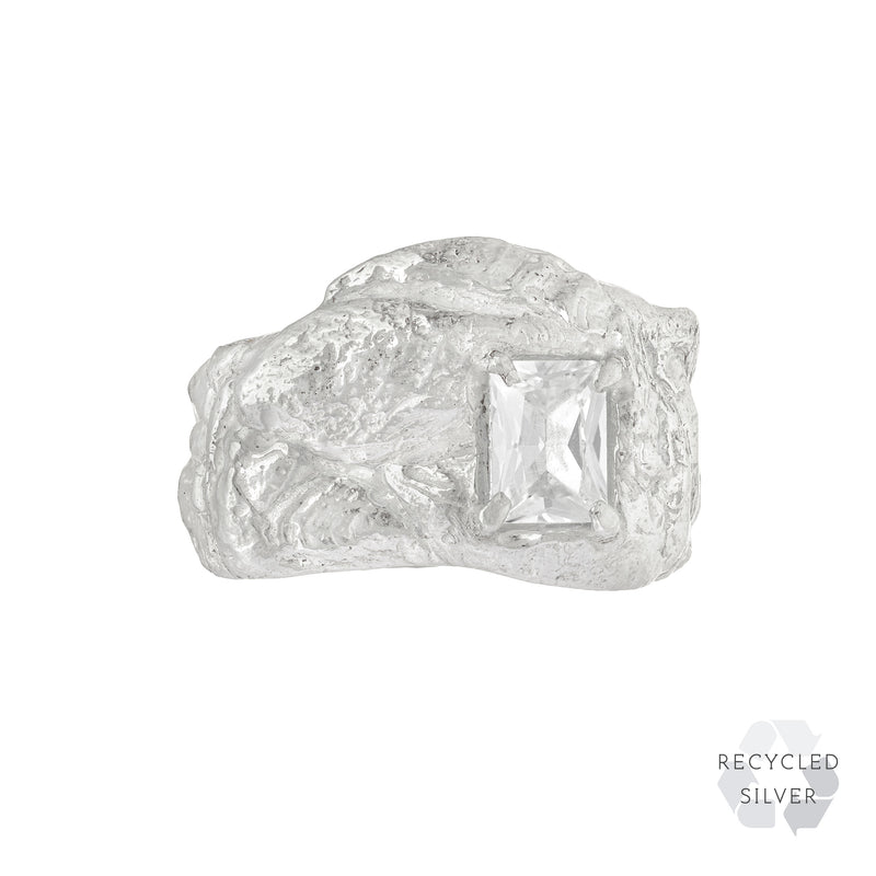 Kai White Sapphire Argenti Recycled Silver Ring