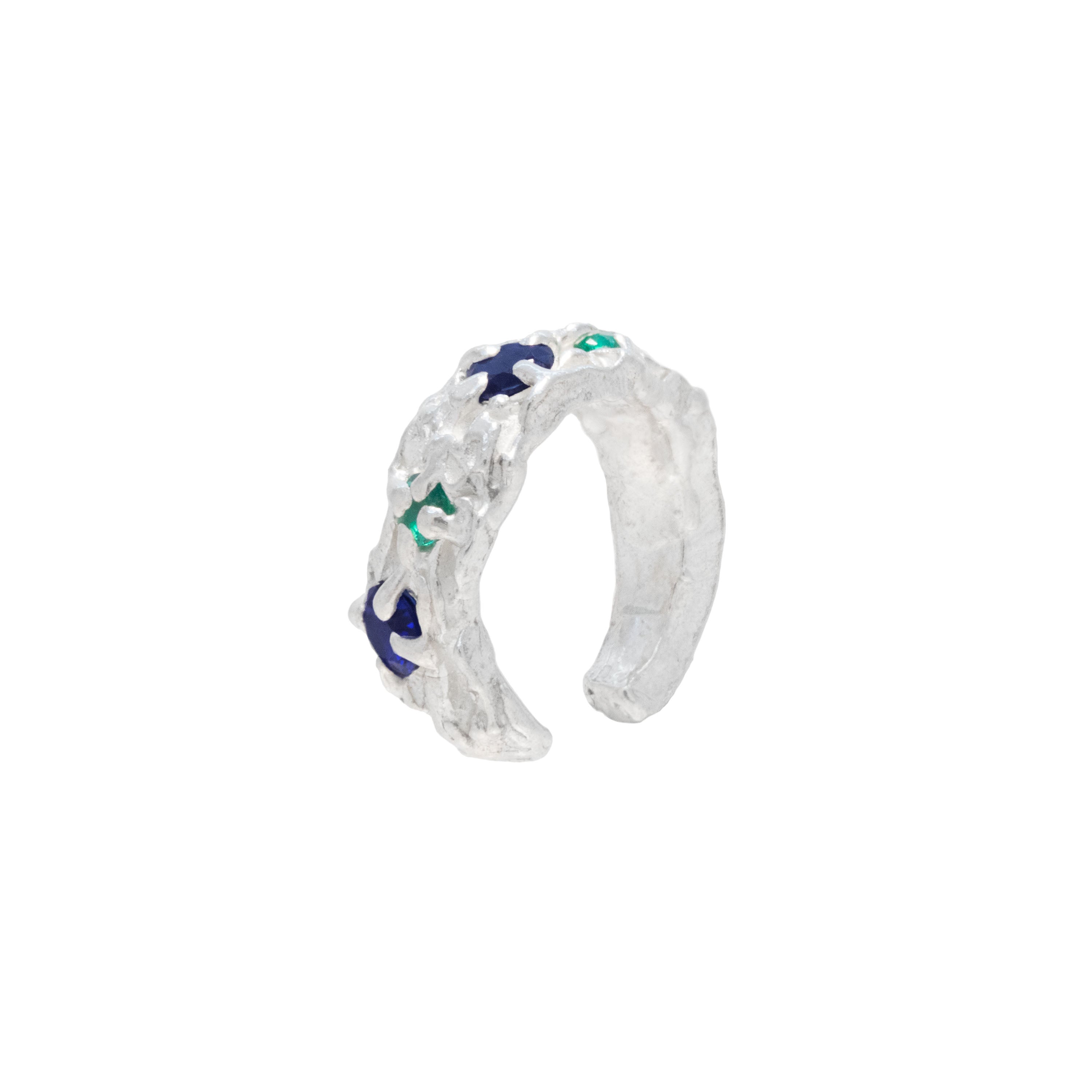 Nita Sapphire Emerald Argenti Cuff