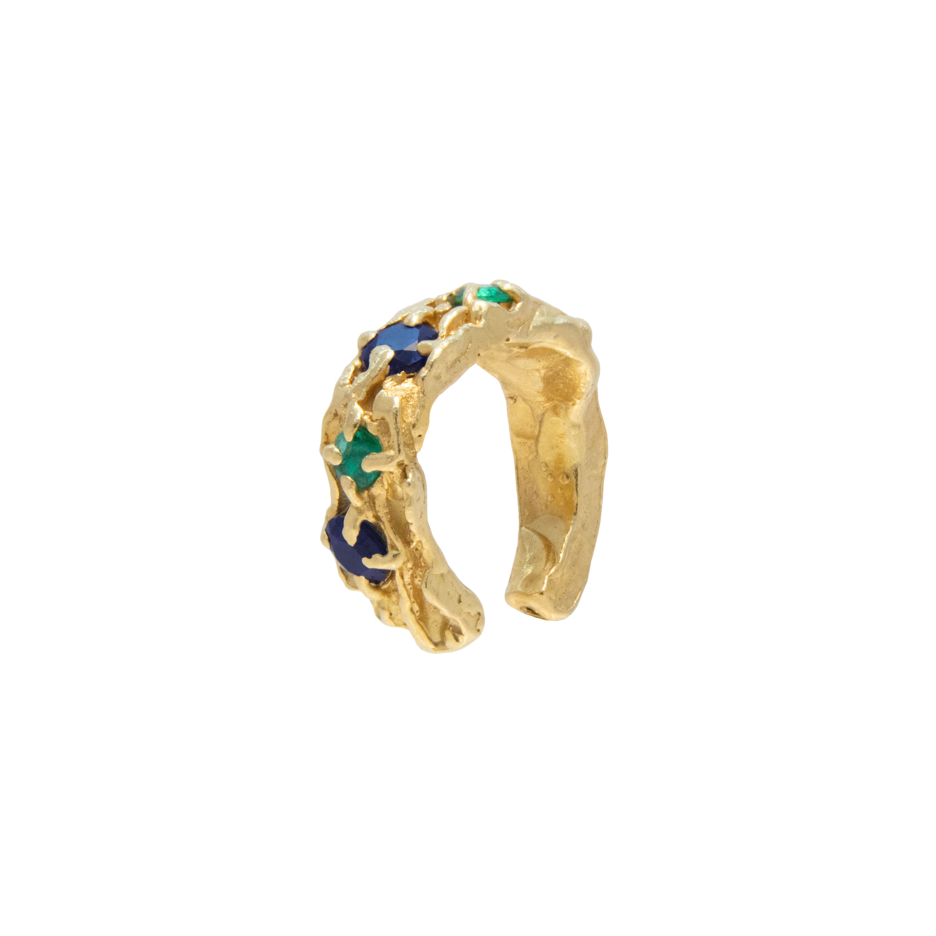 Nita Sapphire Emerald Cuff