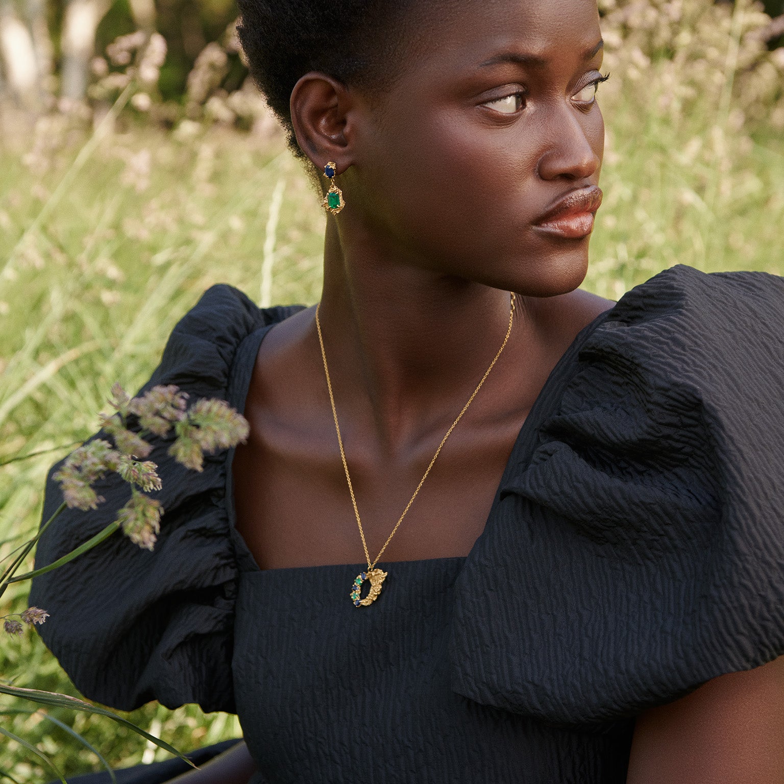 Sieni Sapphire Emerald Necklace