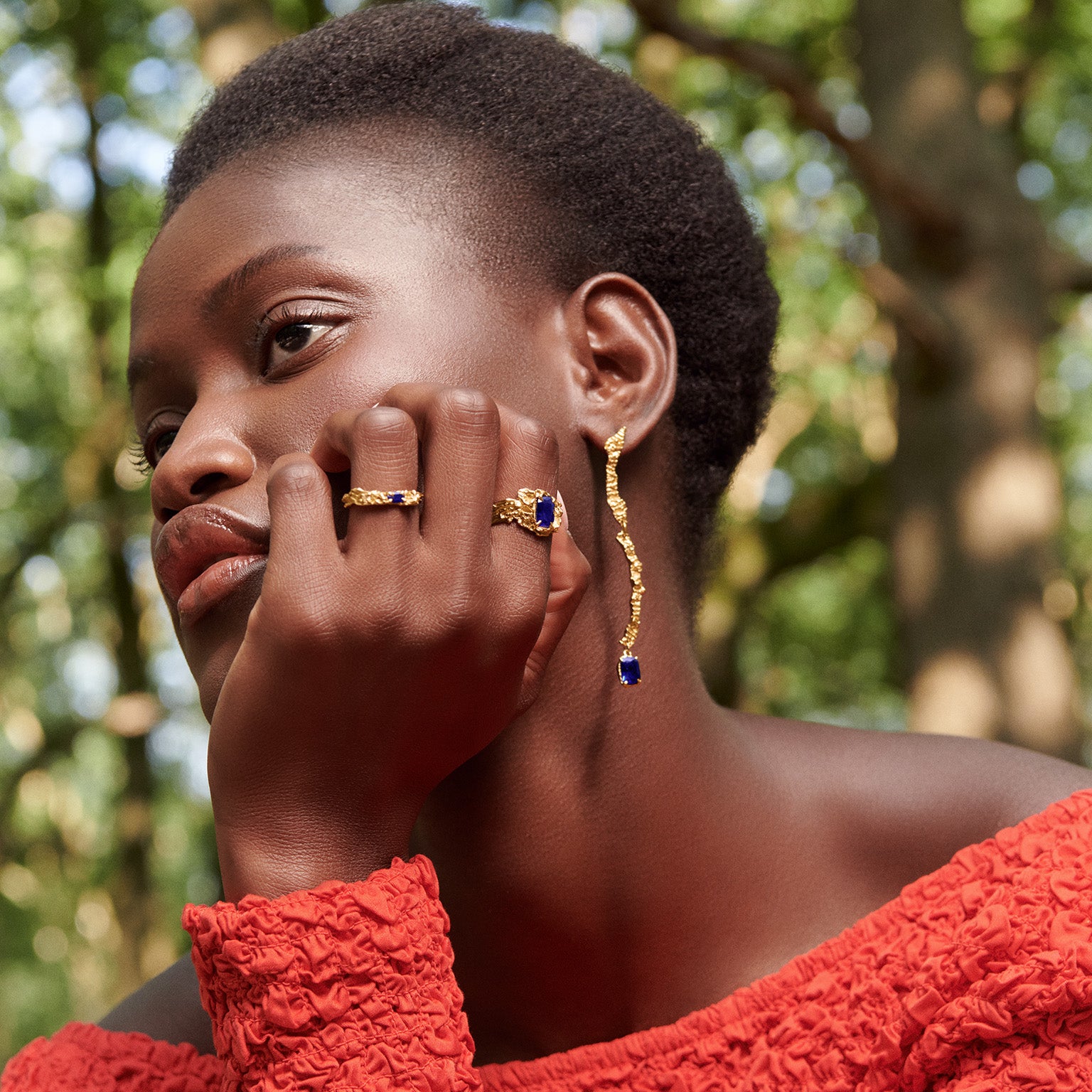 Shimeji Sapphire Ring