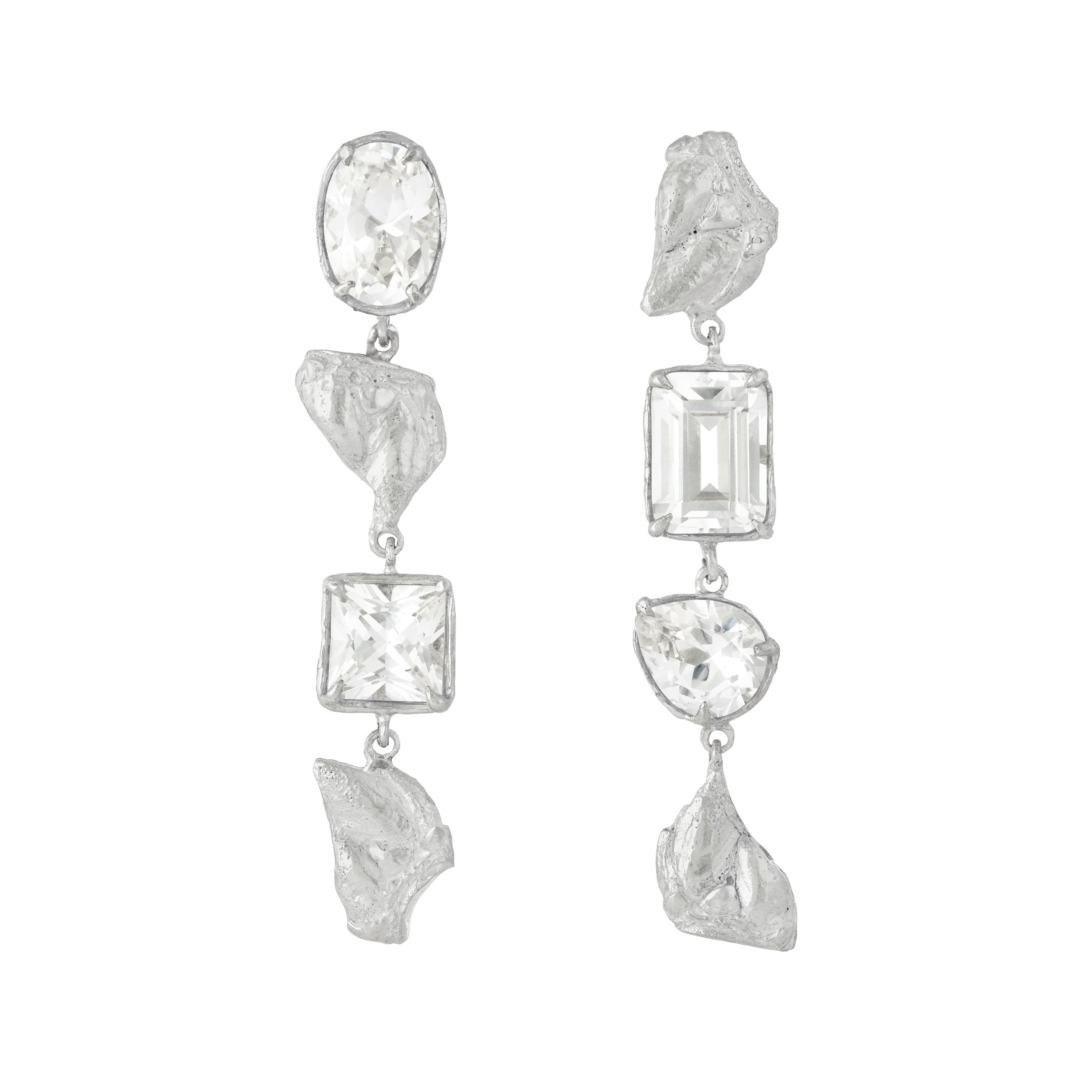 Sami White Sapphire Argenti Earrings