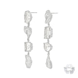 Sami White Sapphire Argenti Recycled Silver Earrings