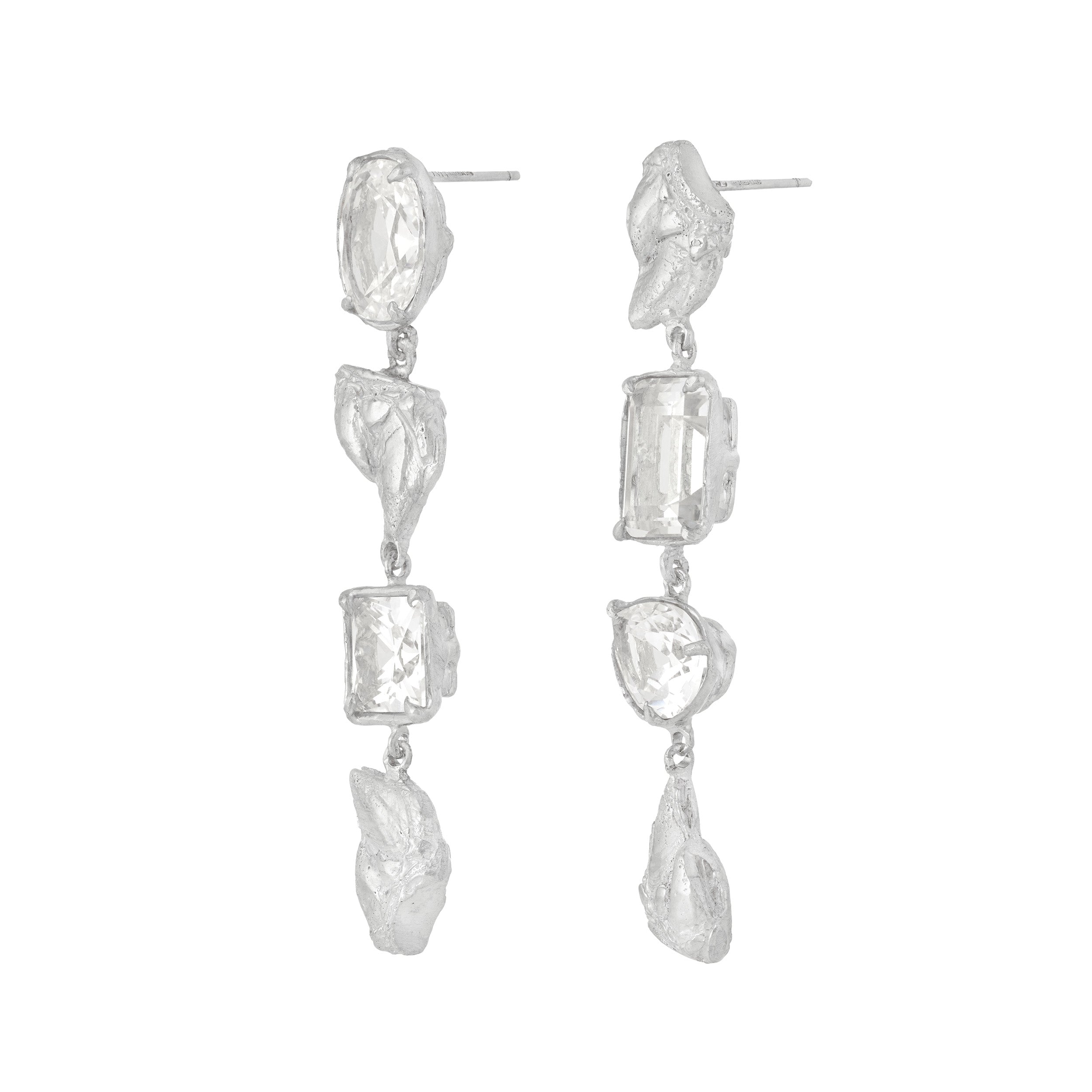 Sami White Sapphire Argenti Earrings