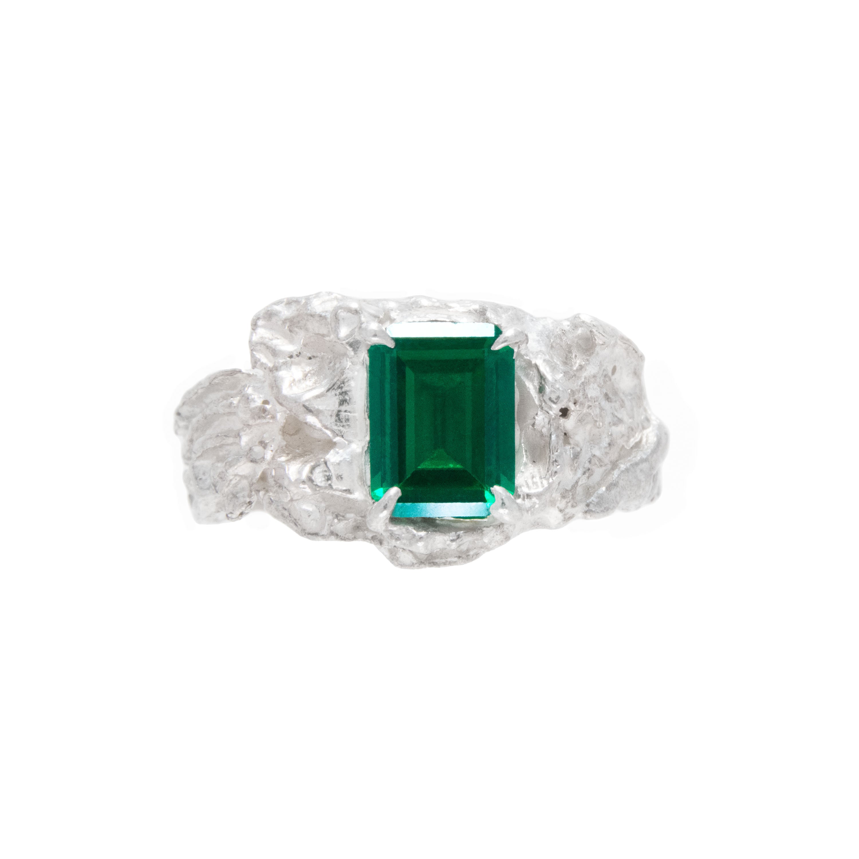 Shimeji Emerald Argenti Ring