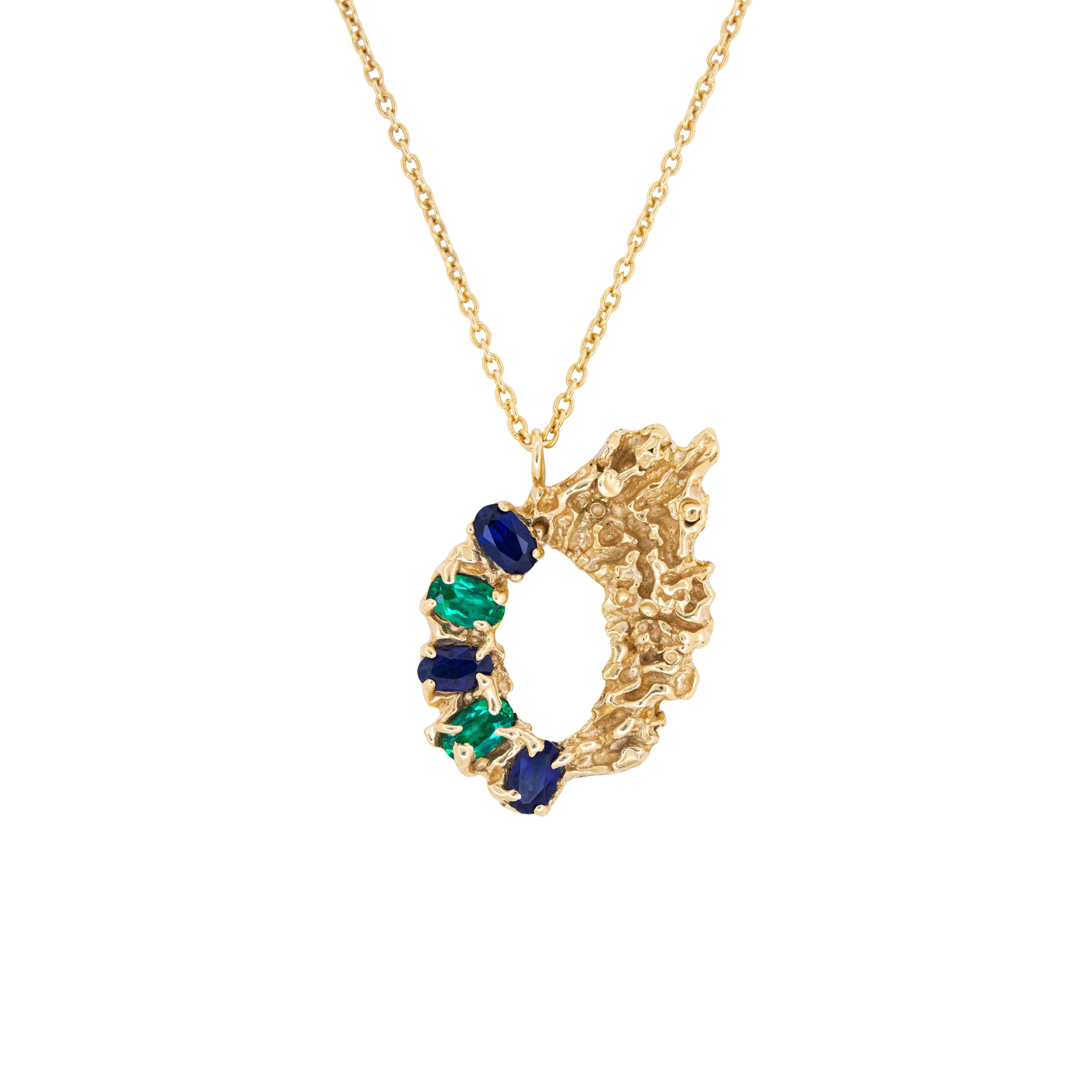 Sieni Sapphire Emerald Necklace