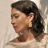 Zakia White Sapphire Recycled Silver Earrings