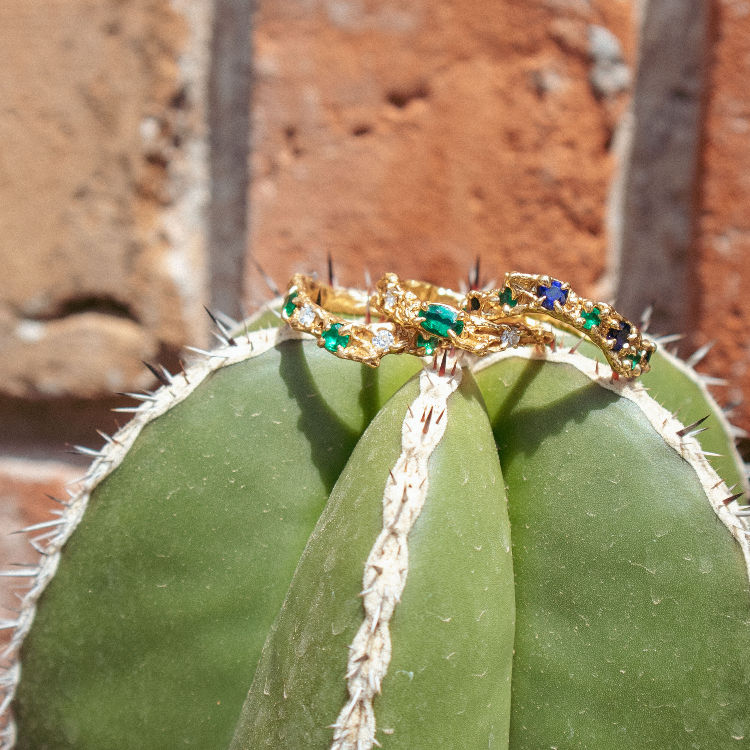 Mushroom Aurum Trio Stacking Ring Set