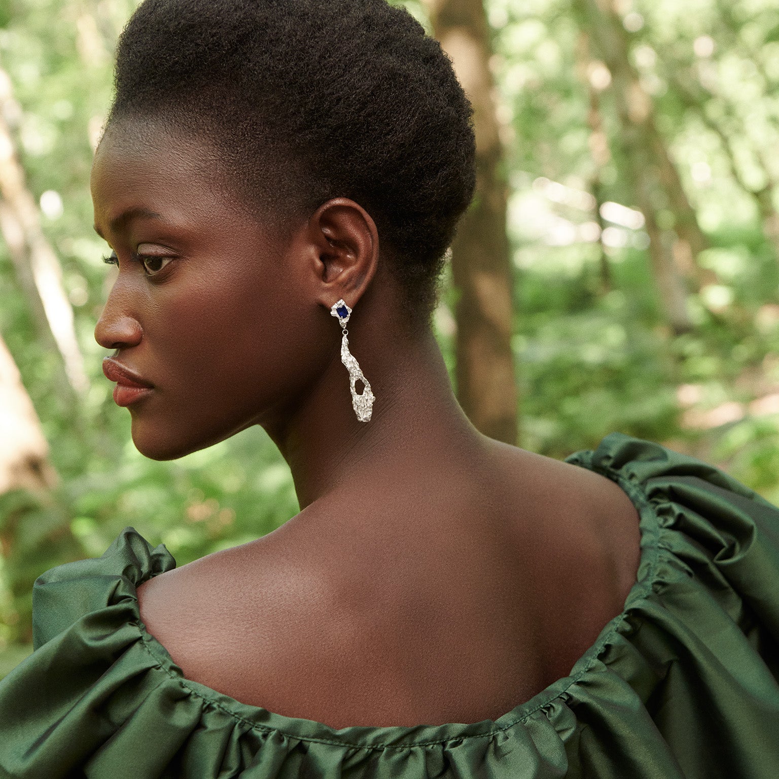 Ceciliae Sapphire Argenti Earrings