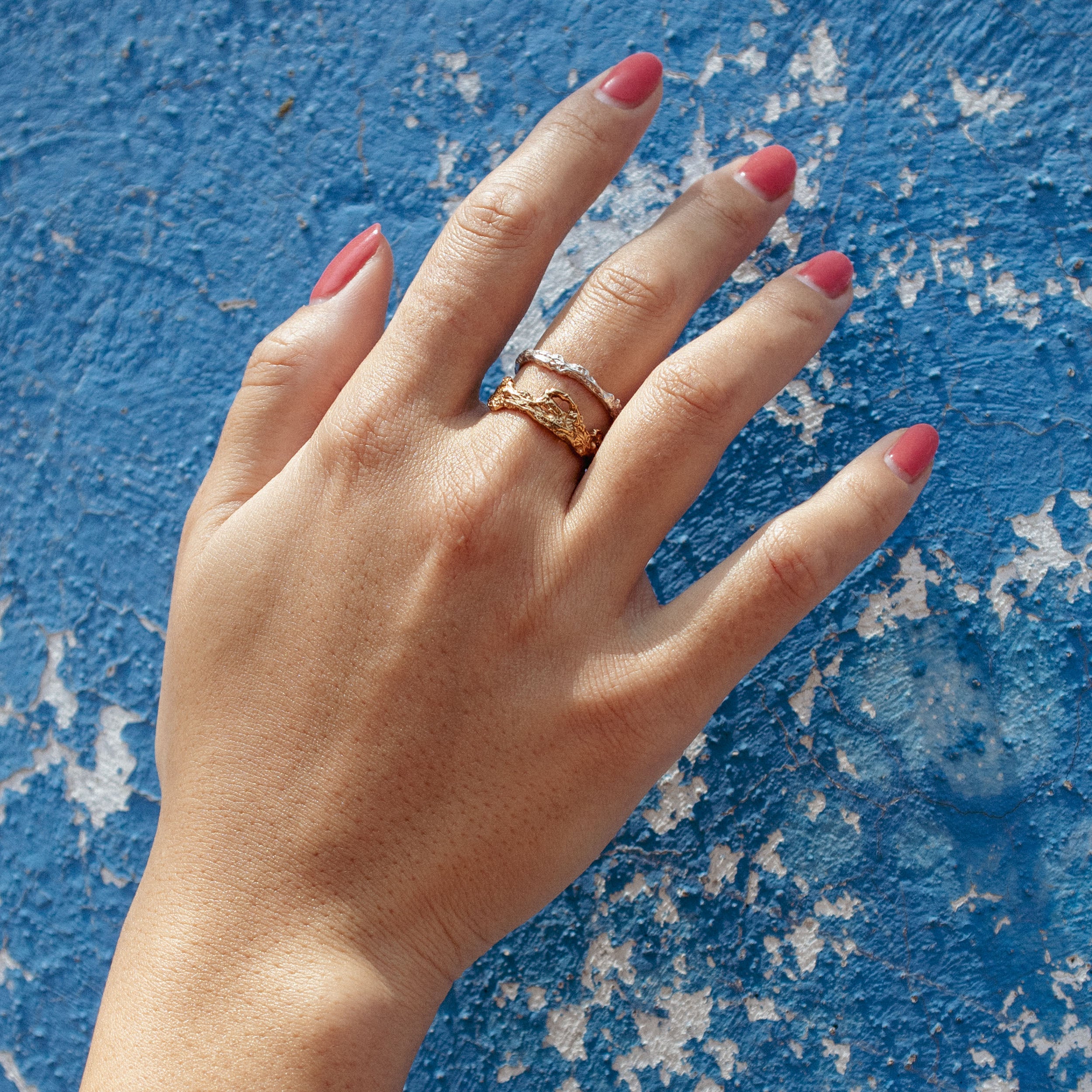 Cactus Aurum Duo Stacking Ring Set