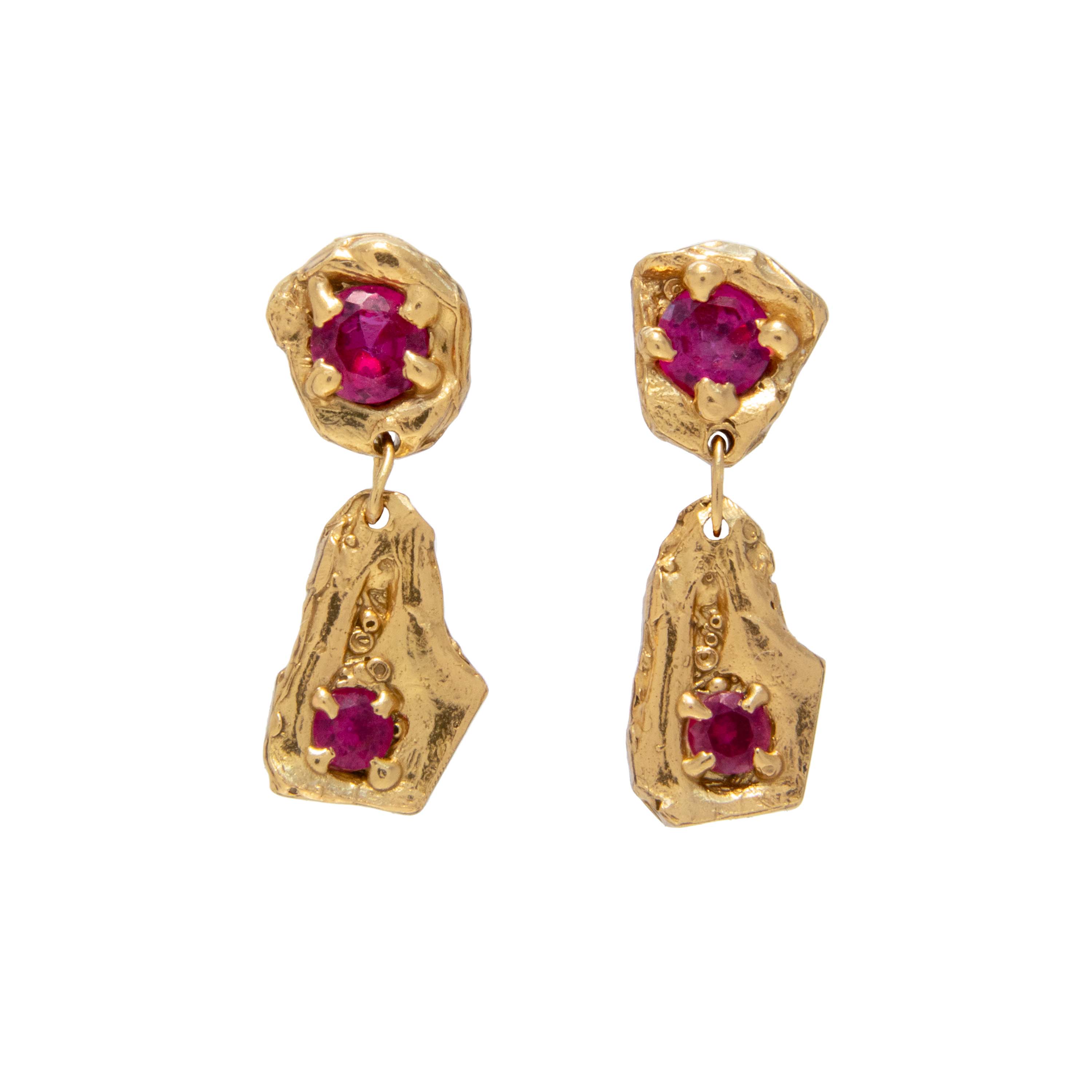 Dia Ruby Earrings