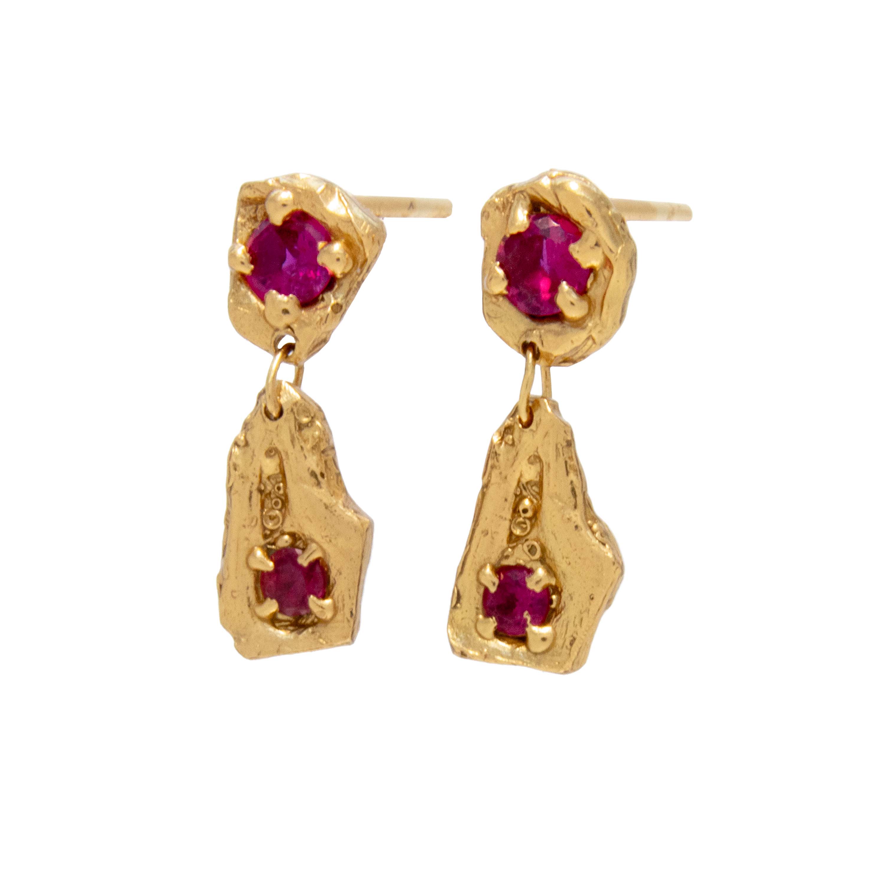 Dia Ruby Earrings