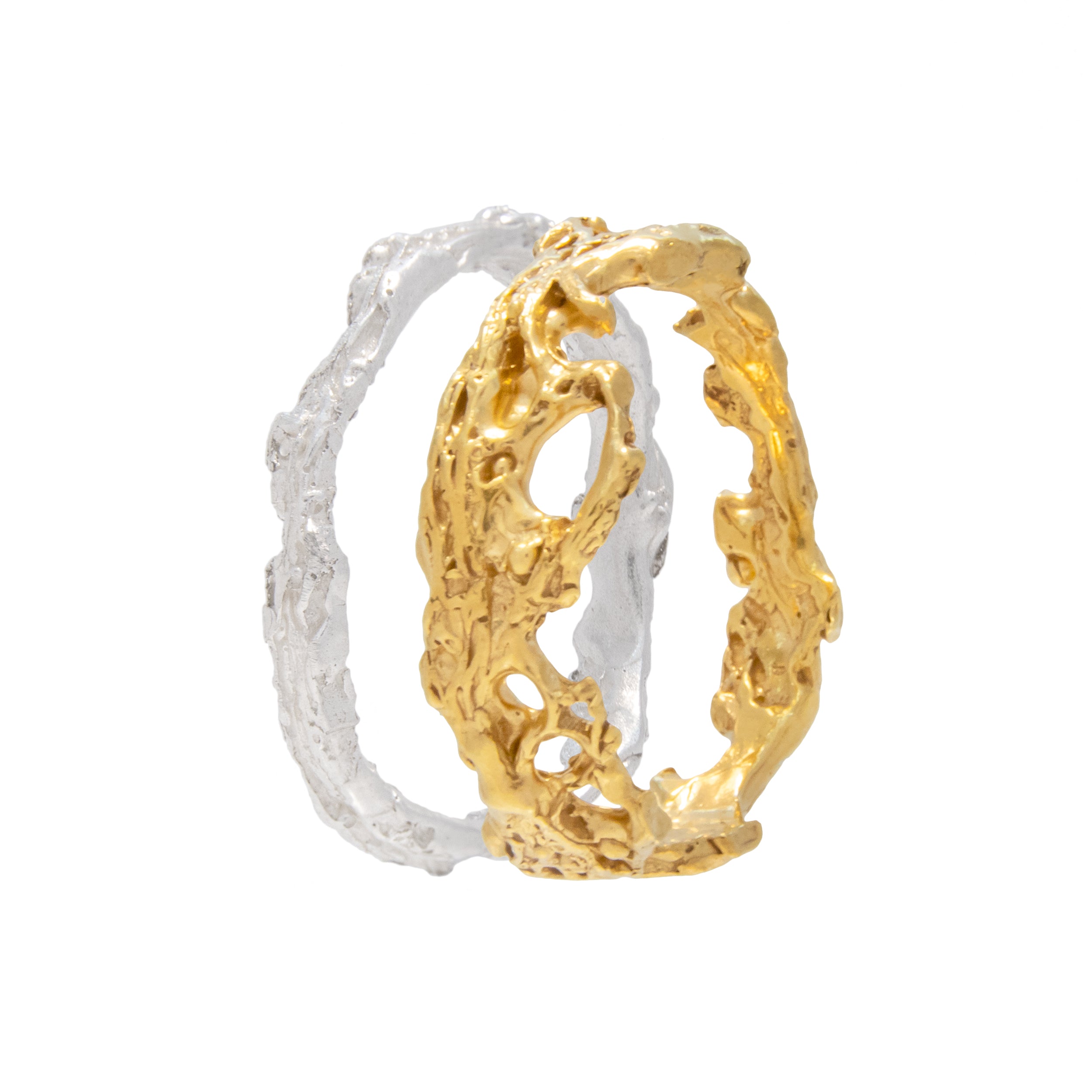 Cactus Aurum Duo Stacking Ring Set