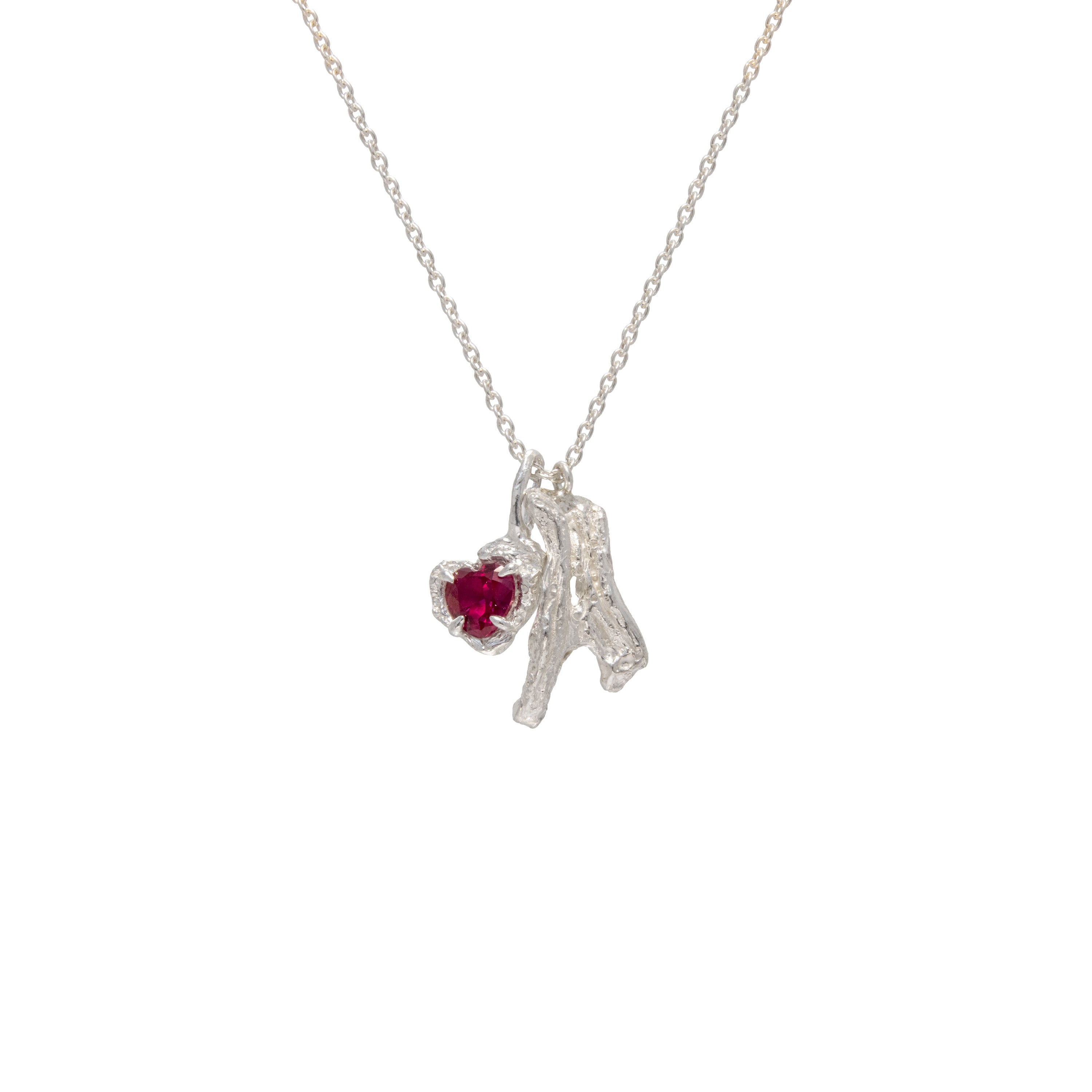 Red Heart Ruby Argenti Pendant