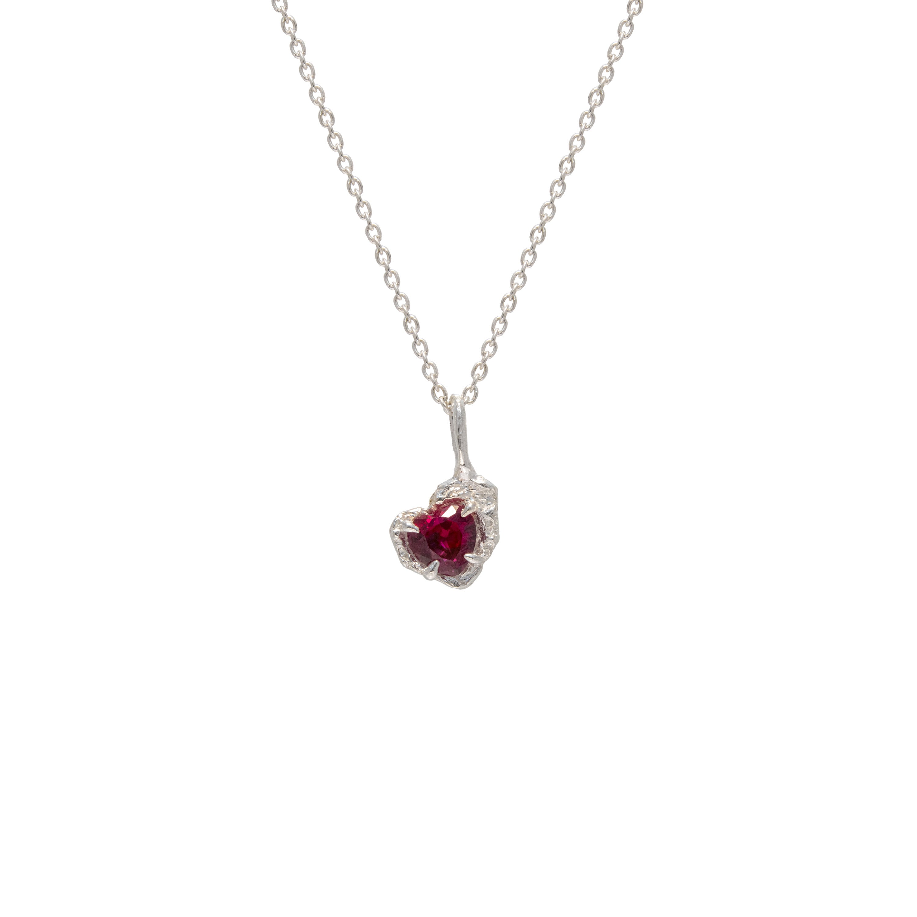 Red Heart Ruby Argenti Pendant