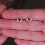 Nima Ruby Recycled Gold Earrings