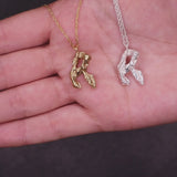 R Alphabet Recycled Silver Necklace