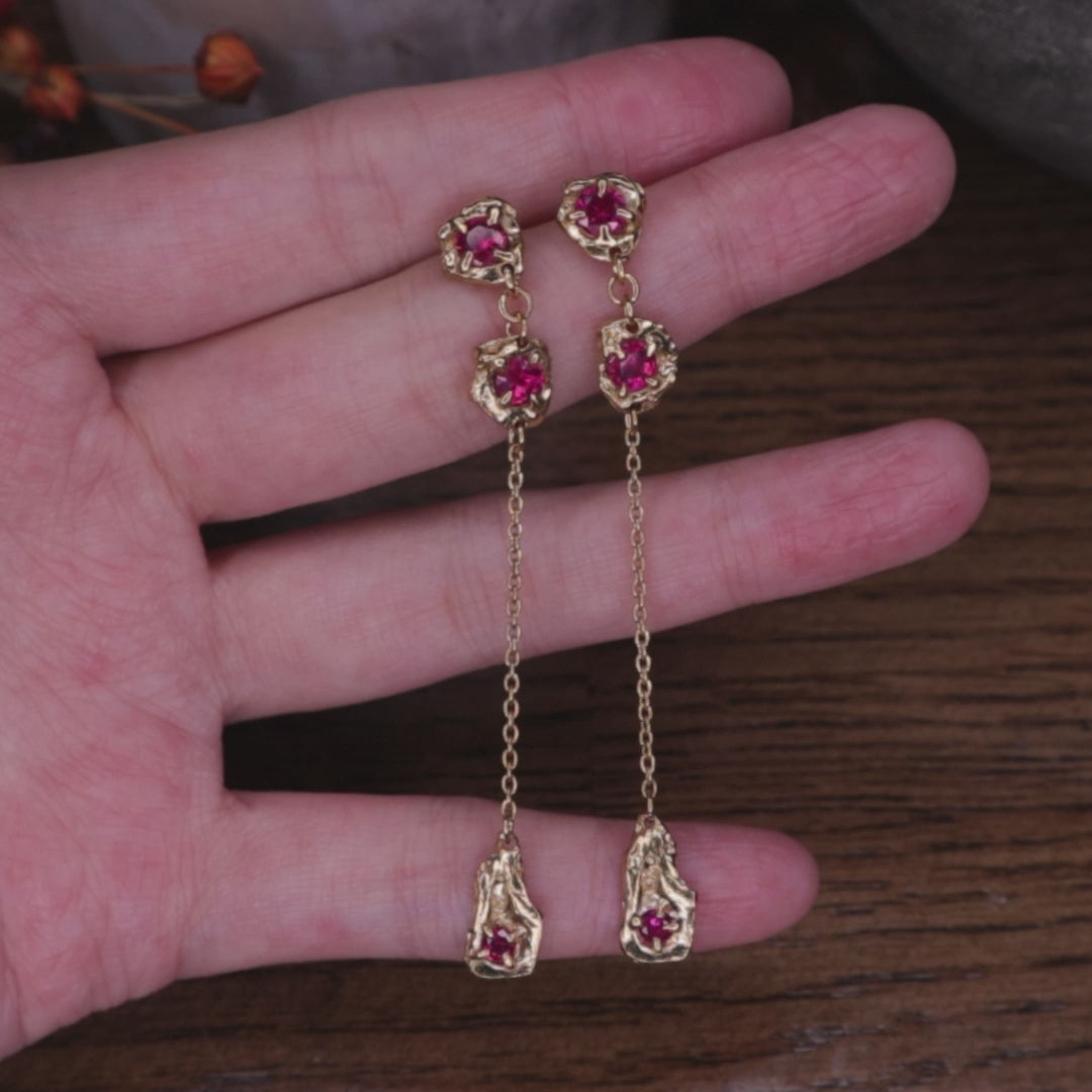 Naha Ruby Earrings